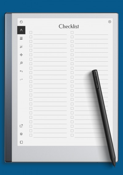 reMarkable Blank Checklist Template