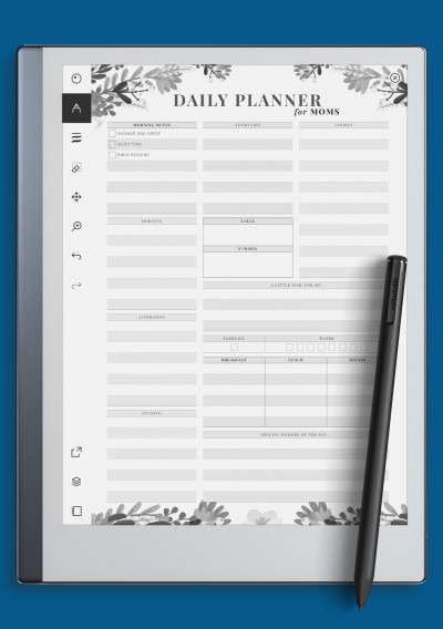 reMarkable Daily Planner Template for Moms