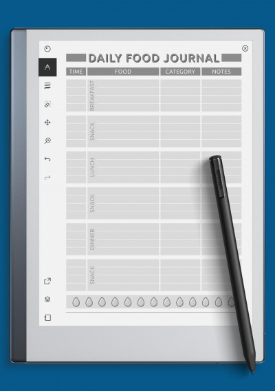 reMarkable Daily Food Journal Template