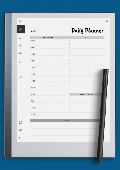 reMarkable Daily Organizer Template