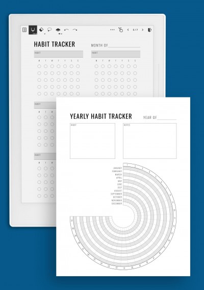 Habit Tracker Template for Supernote