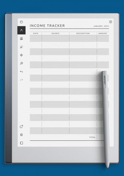 reMarkable Income Tracker Template