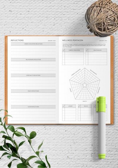 TN Monthly Wellness Reflections Template