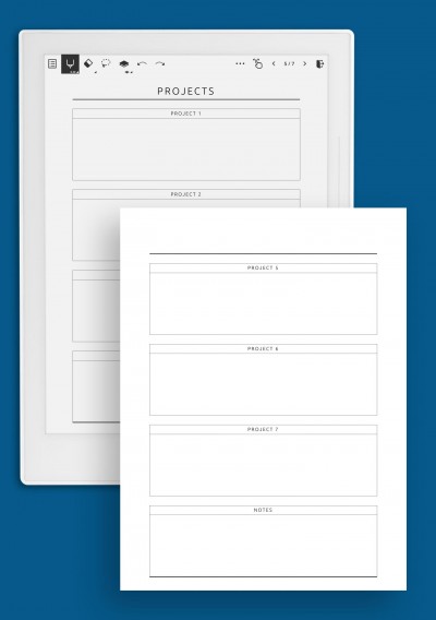 Project List Template for Supernote A5X