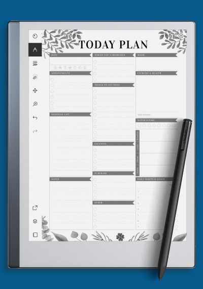 reMarkable Today Plan Template