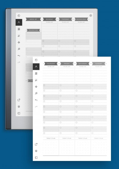reMarkable Two Page Weekly To Do List - Casual