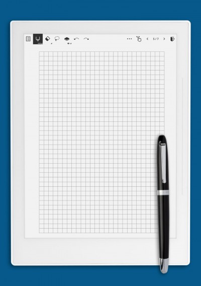 0.5 cm Grid Paper Blue template for Supernote