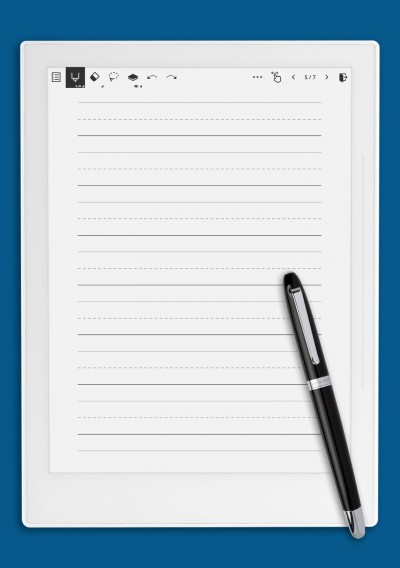 1 inch Rule Handwriting Paper template for Supernote