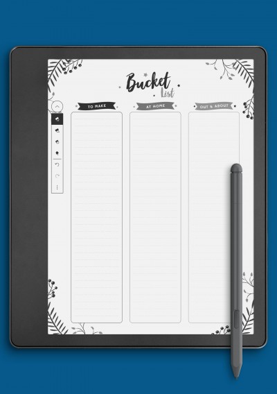 Christmas Style - Bucket List Template for Kindle Scribe