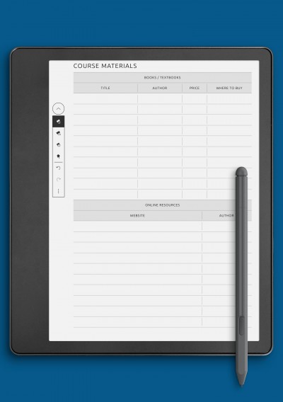Kindle Scribe Course Materials Template