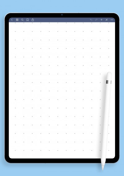 Dot Grid Paper with 2 dots per inch template for GoodNotes
