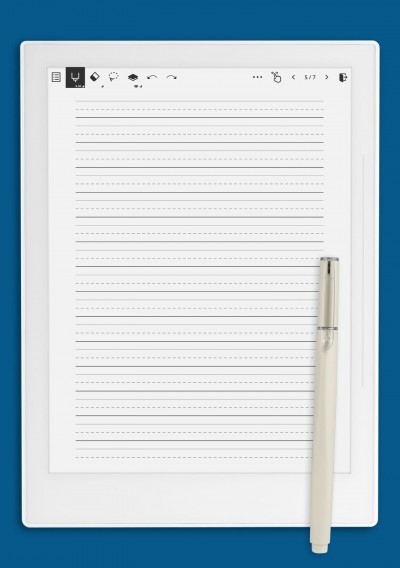 Half Inch Rule Paper template for Supernote
