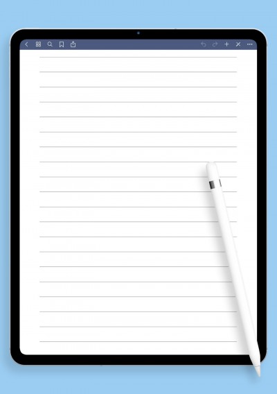Lined Paper Template 10mm template for GoodNotes