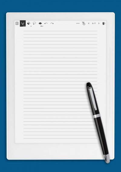 Lined Paper Template 6mm for Supernote