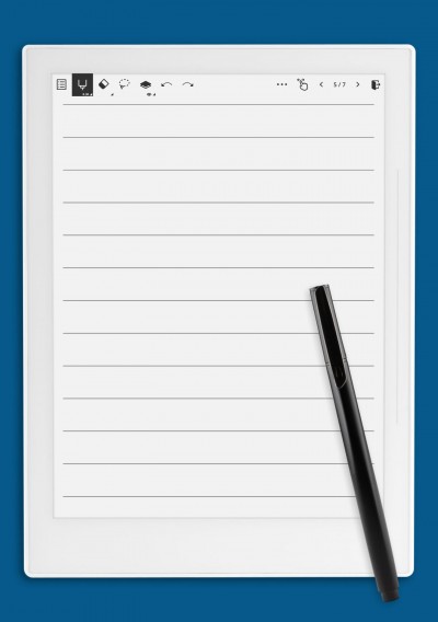 Lined Paper Template 8mm for Supernote