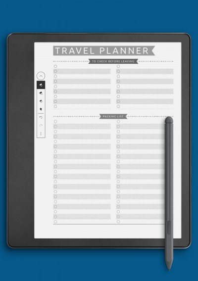Packing List - Casual Style template for Kindle Scribe