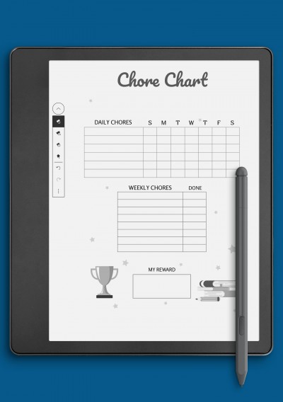 Reward Chore Chart Template for Kindle Scribe