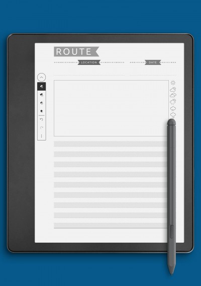 Route Planning - Casual Style Еemplate for Kindle Scribe