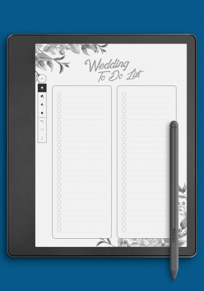 Wedding To Do List - Eco Style Template for Kindle Scribe