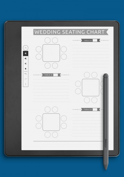 Wedding Seating Chart - Casual Template for Kindle Scribe