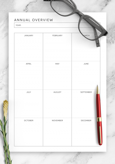 Download Annual Overview Template