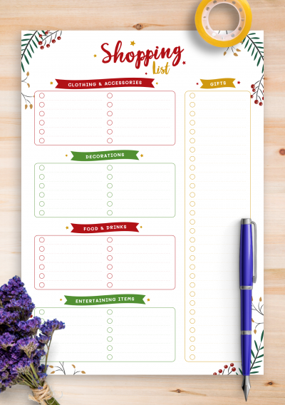 Download Christmas Style - Shopping List