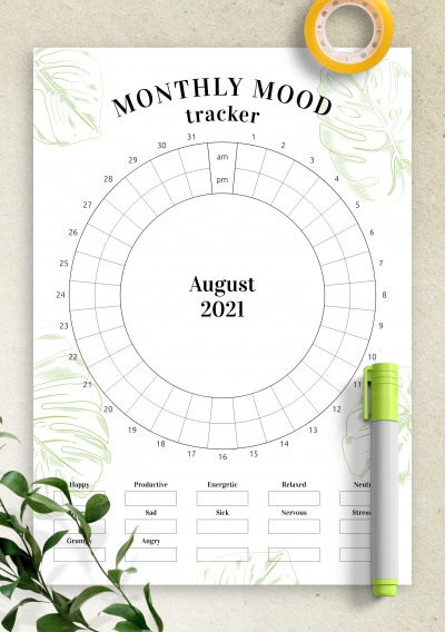 Download Circular Mood Tracker Template