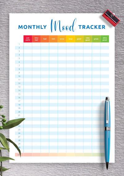 Download Colorful Monthly Mood Tracker Template