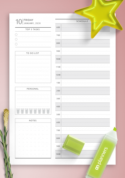 Download Dated Daily Planner - Original Style