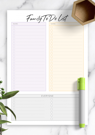 Download Family To Do List for Two Persons