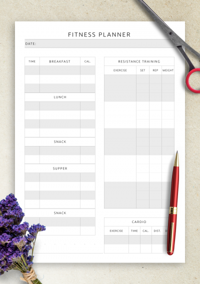 Download Fitness Planner Template