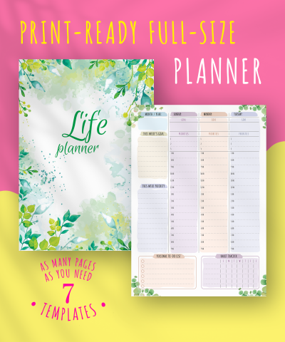 Download Life Planner Undated - Floral Style