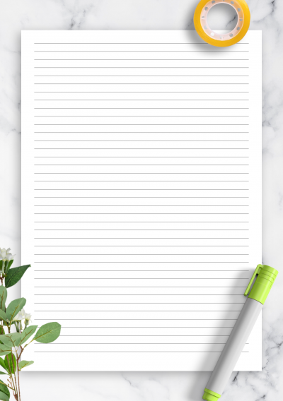 Download Lined Paper Template 5mm