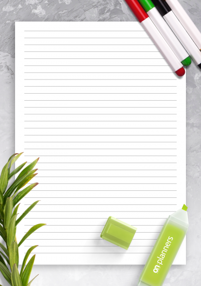 Download Lined Paper Template 6mm