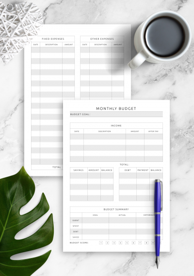 Download Monthly Budget and Expense Tracker Template
