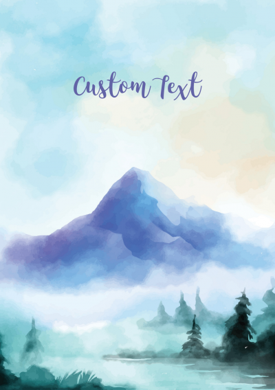 Download Lakeside Mountains Watercolor Cover