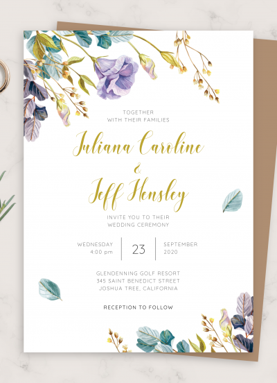 Download Rustic Bloom Floral Wedding Invitation