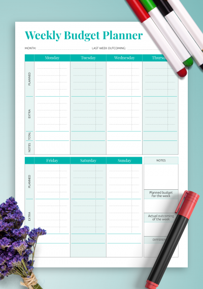 Download Simple Weekly Budget Template