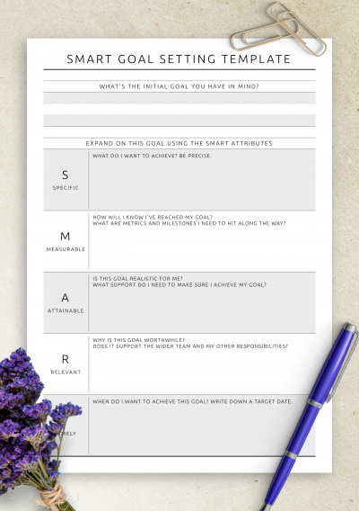 Download SMART Goal Setting Template
