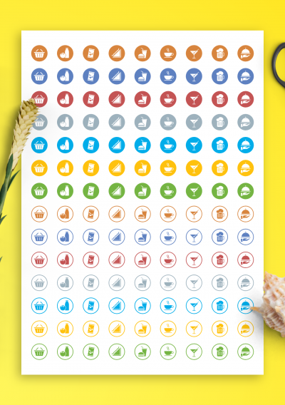 Download Food & Drinks - 126-in-1 Sticker Pack