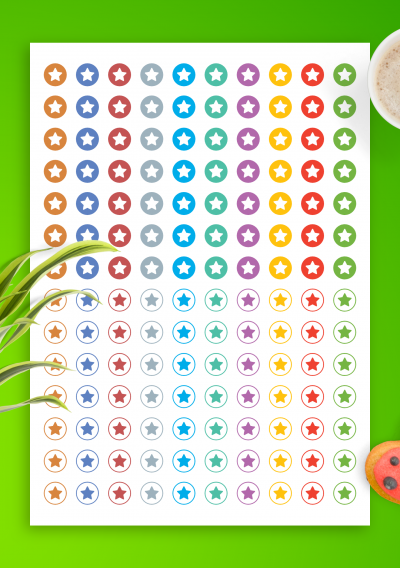 Download Colorful Stars - 20-in-1 Sticker Pack