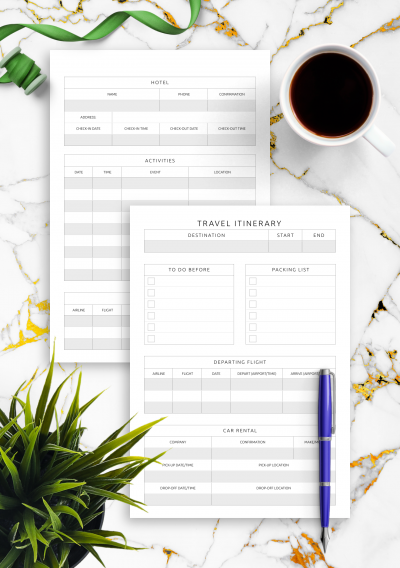 Download Travel Itinerary Template