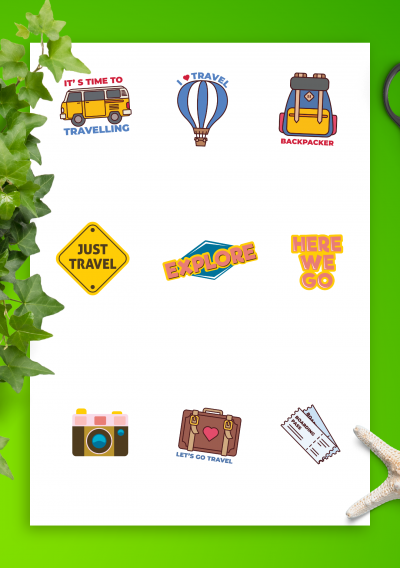 Download Backpacker's Travel Sticker Pack