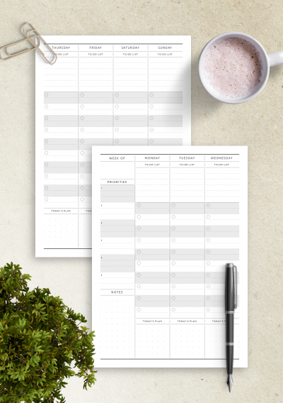 Download Two Page Weekly To Do List - Original Style