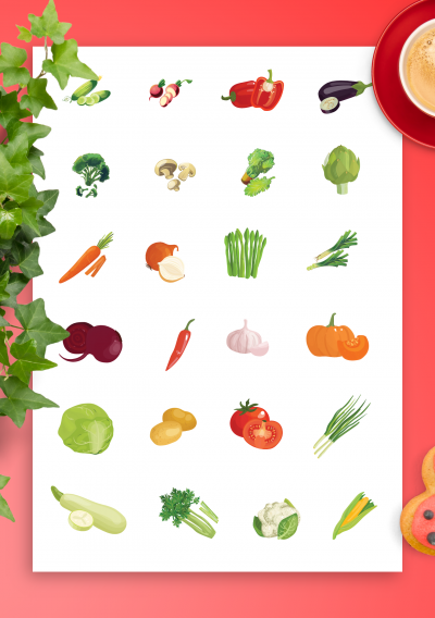 Download Vegetable-inspired Sticker Pack