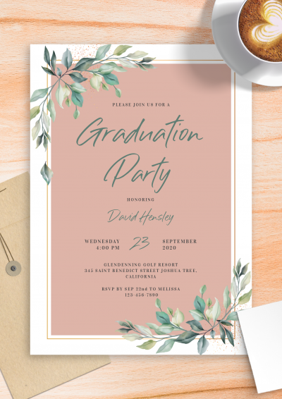 Download Willow Branch Graduation Invitation