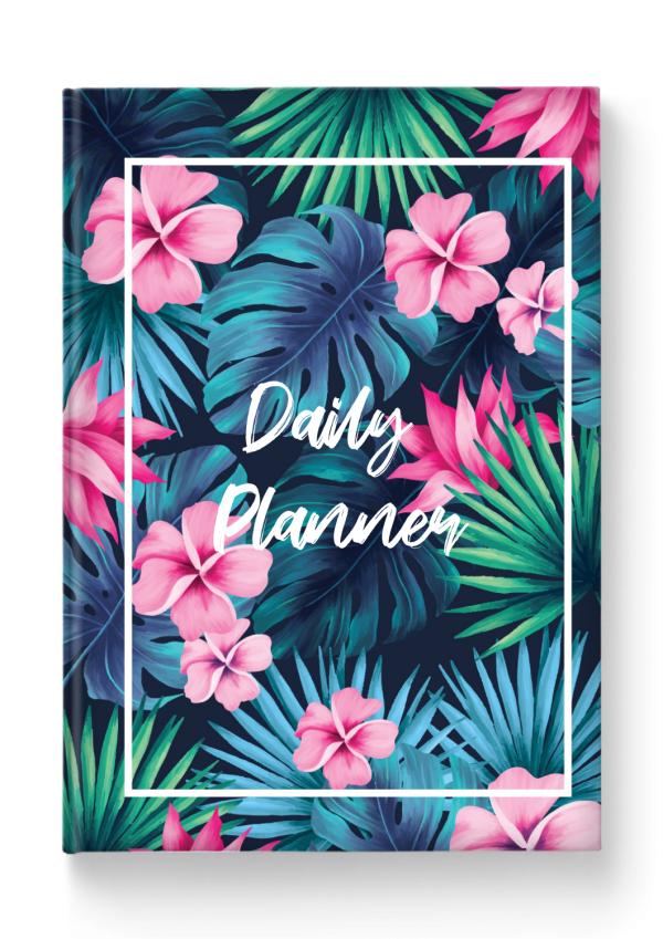 Download Undated Daily Planner Hardcover - Floral Style