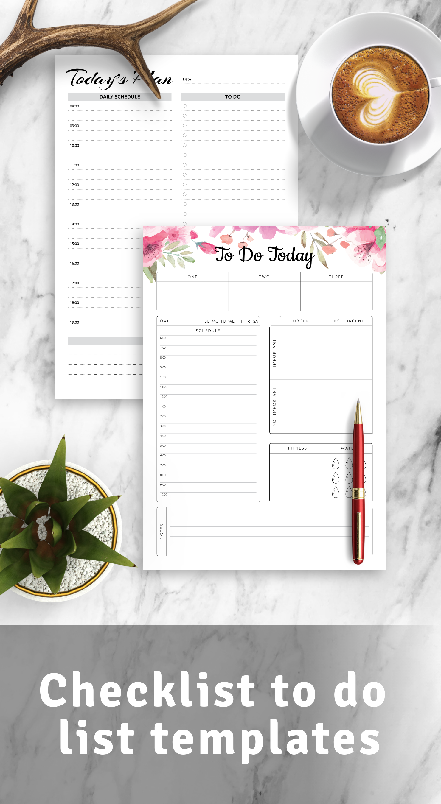 Checklist to do list templates - Download PDF