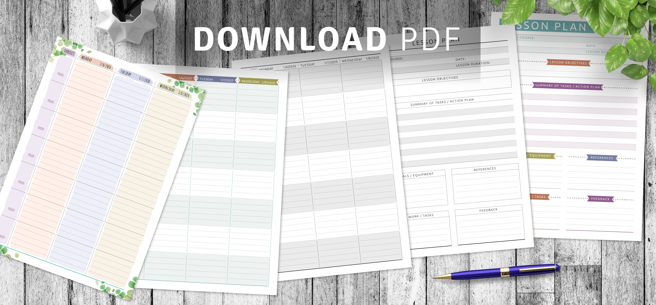 weekly lesson plan templates download pdf