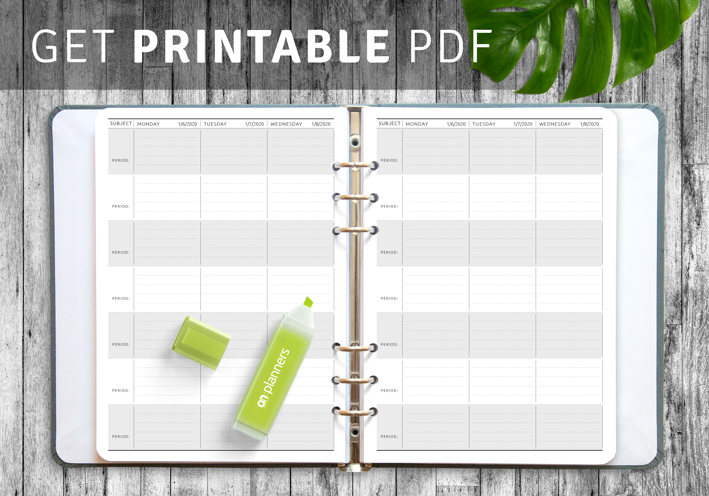 weekly lesson plan templates download pdf